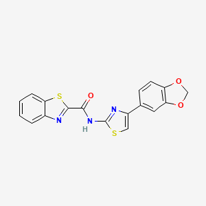 N-(4-(benzo[d][1,3]dioxol-5-yl)thiazol-2-yl)benzo[d]thiazole-2-carboxamide