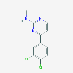 molecular formula C11H9Cl2N3 B277659 N-[4-(3,4-dichlorophenyl)-2-pyrimidinyl]-N-methylamine 