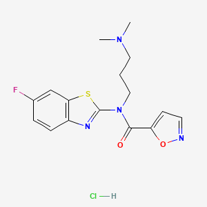 N-(3-(dimethylamino)propyl)-N-(6-fluorobenzo[d]thiazol-2-yl)isoxazole-5-carboxamide hydrochloride