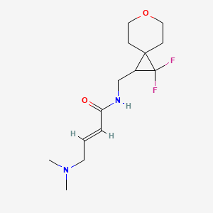 (E)-N-[(2,2-Difluoro-6-oxaspiro[2.5]octan-1-yl)methyl]-4-(dimethylamino)but-2-enamide