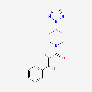 molecular formula C16H18N4O B2776624 (E)-1-(4-(2H-1,2,3-triazol-2-yl)piperidin-1-yl)-3-phenylprop-2-en-1-one CAS No. 2209319-29-7