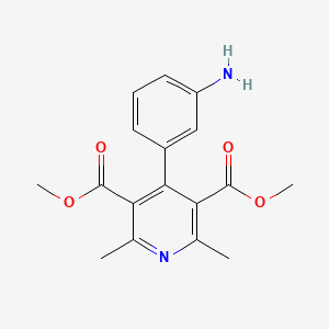 molecular formula C17H18N2O4 B2776634 Dimethyl 4-(3-aminophenyl)-2,6-dimethylpyridine-3,5-dicarboxylate CAS No. 883291-42-7