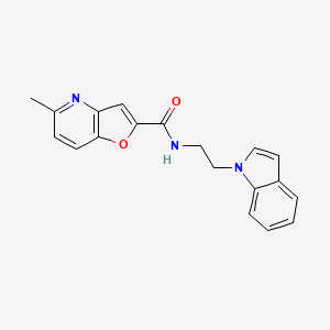 molecular formula C19H17N3O2 B2776640 N-(2-(1H-吲哚-1-基)乙基)-5-甲基呋[3,2-b]吡啶-2-羧酰胺 CAS No. 941928-24-1