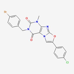 molecular formula C21H14BrClN4O3 B2776656 3-(4-溴苯甲基)-7-(4-氯苯基)-1-甲氧基噁唑并[2,3-f]嘧啶-2,4(1H,3H)-二酮 CAS No. 899737-93-0