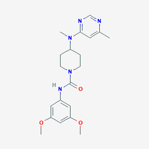molecular formula C20H27N5O3 B2776657 N-(3,5-Dimethoxyphenyl)-4-[methyl-(6-methylpyrimidin-4-yl)amino]piperidine-1-carboxamide CAS No. 2415469-27-9
