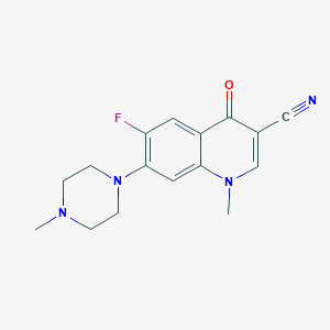 6-Fluoro-1-methyl-7-(4-methylpiperazin-1-yl)-4-oxoquinoline-3-carbonitrile