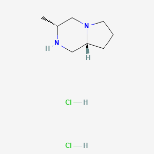 molecular formula C8H18Cl2N2 B2776666 (3R,8aR)-3-methyloctahydropyrrolo[1,2-a]pyrazine dihydrochloride CAS No. 2230901-08-1