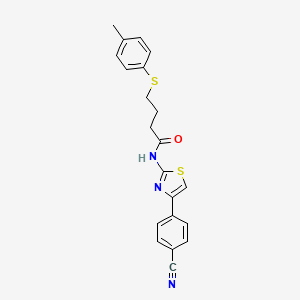 N-(4-(4-cyanophenyl)thiazol-2-yl)-4-(p-tolylthio)butanamide