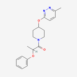 molecular formula C19H23N3O3 B2776671 1-(4-((6-甲基吡啶并[3-yl]氧基)哌啶-1-基)-2-苯氧基丙酮 CAS No. 1797958-26-9