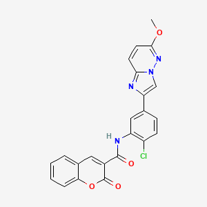 molecular formula C23H15ClN4O4 B2776679 N-(2-chloro-5-(6-methoxyimidazo[1,2-b]pyridazin-2-yl)phenyl)-2-oxo-2H-chromene-3-carboxamide CAS No. 946268-73-1