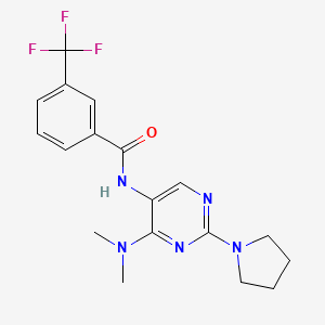 N-(4-(dimethylamino)-2-(pyrrolidin-1-yl)pyrimidin-5-yl)-3-(trifluoromethyl)benzamide