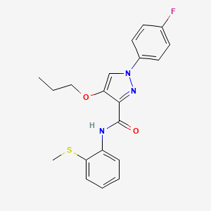 1-(4-fluorophenyl)-N-(2-(methylthio)phenyl)-4-propoxy-1H-pyrazole-3-carboxamide