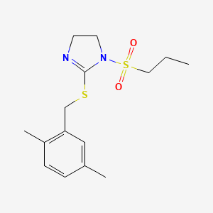 2-[(2,5-Dimethylphenyl)methylsulfanyl]-1-propylsulfonyl-4,5-dihydroimidazole
