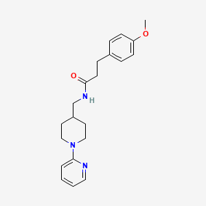 molecular formula C21H27N3O2 B2776690 3-(4-methoxyphenyl)-N-((1-(pyridin-2-yl)piperidin-4-yl)methyl)propanamide CAS No. 1235134-90-3