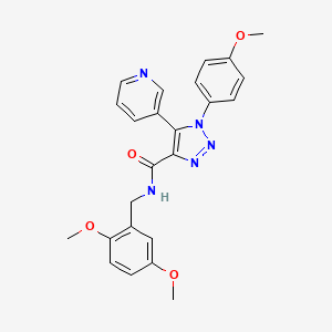 molecular formula C24H23N5O4 B2776698 2-{[4-(4-bromobenzoyl)piperazin-1-yl]carbonyl}-5-methoxy-1H-indole CAS No. 1206992-03-1