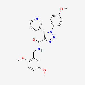 molecular formula C24H23N5O4 B2776698 N-[(2,5-dimethoxyphenyl)methyl]-1-(4-methoxyphenyl)-5-(pyridin-3-yl)-1H-1,2,3-triazole-4-carboxamide CAS No. 1206992-03-1