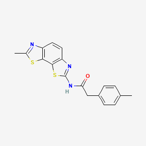 molecular formula C18H15N3OS2 B2776702 N-(7-甲基苯并[1,2-d:4,3-d']噻唑-2-基)-2-(对甲苯基)乙酰胺 CAS No. 923491-92-3