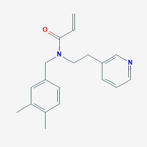 molecular formula C19H22N2O B2776715 N-[(3,4-Dimethylphenyl)methyl]-N-(2-pyridin-3-ylethyl)prop-2-enamide CAS No. 2411200-59-2