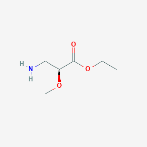 molecular formula C6H13NO3 B2776718 Ethyl (2S)-3-amino-2-methoxypropanoate CAS No. 2248199-38-2
