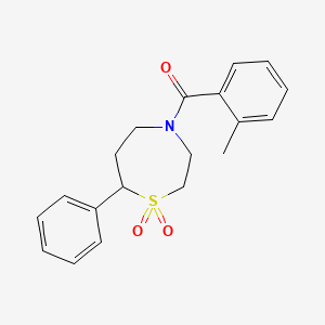 (1,1-Dioxido-7-phenyl-1,4-thiazepan-4-yl)(o-tolyl)methanone