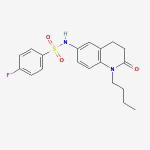 molecular formula C19H21FN2O3S B2776735 N-(1-丁基-2-氧代-1,2,3,4-四氢喹啉-6-基)-4-氟苯磺酰胺 CAS No. 941912-09-0