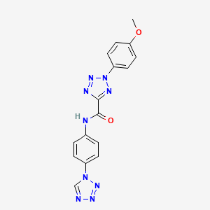 molecular formula C16H13N9O2 B2776738 N-(4-(1H-tetrazol-1-yl)phenyl)-2-(4-methoxyphenyl)-2H-tetrazole-5-carboxamide CAS No. 1396848-20-6