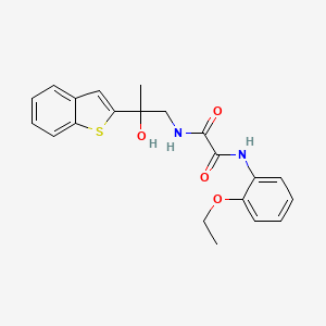 molecular formula C21H22N2O4S B2776745 N1-(2-(benzo[b]thiophen-2-yl)-2-hydroxypropyl)-N2-(2-ethoxyphenyl)oxalamide CAS No. 2034464-74-7