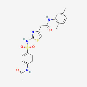 2-(2-(4-acetamidophenylsulfonamido)thiazol-4-yl)-N-(2,5-dimethylphenyl)acetamide