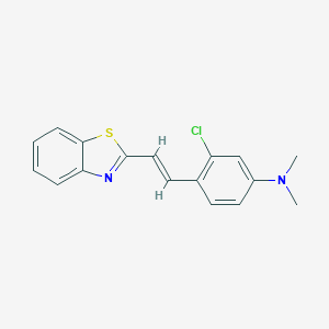molecular formula C17H15ClN2S B277675 N-{4-[2-(1,3-benzothiazol-2-yl)vinyl]-3-chlorophenyl}-N,N-dimethylamine 