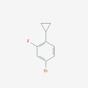 molecular formula C9H8BrF B2776777 4-溴-1-环丙基-2-氟苯 CAS No. 1353855-10-3