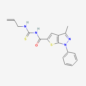 3-methyl-1-phenyl-N-(prop-2-enylcarbamothioyl)thieno[2,3-c]pyrazole-5-carboxamide