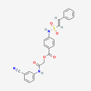 [2-(3-cyanoanilino)-2-oxoethyl] 4-[[(E)-2-phenylethenyl]sulfonylamino]benzoate