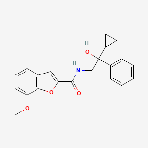 molecular formula C21H21NO4 B2776782 N-(2-cyclopropyl-2-hydroxy-2-phenylethyl)-7-methoxybenzofuran-2-carboxamide CAS No. 1421476-32-5
