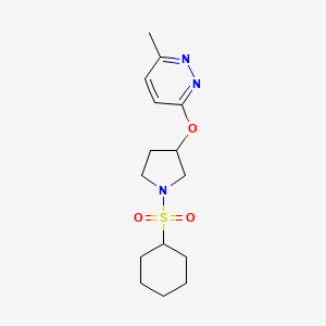 3-((1-(Cyclohexylsulfonyl)pyrrolidin-3-yl)oxy)-6-methylpyridazine
