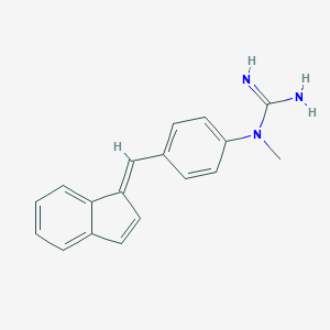 molecular formula C18H17N3 B277679 N-[4-(1H-inden-1-ylidenemethyl)phenyl]-N-methylguanidine 