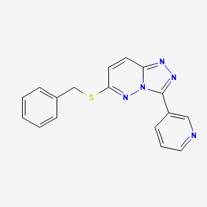 molecular formula C17H13N5S B2776790 6-Benzylsulfanyl-3-pyridin-3-yl-[1,2,4]triazolo[4,3-b]pyridazine CAS No. 868969-07-7