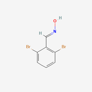 molecular formula C7H5Br2NO B2776791 (NE)-N-[(2,6-dibromophenyl)methylidene]hydroxylamine CAS No. 89692-43-3