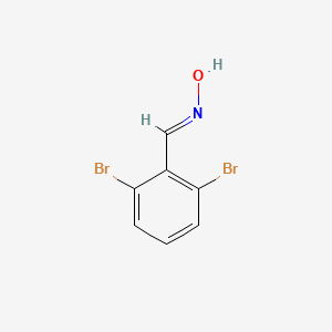 B2776791 (NE)-N-[(2,6-dibromophenyl)methylidene]hydroxylamine CAS No. 89692-43-3