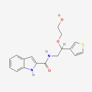 molecular formula C17H18N2O3S B2776792 N-(2-(2-hydroxyethoxy)-2-(thiophen-3-yl)ethyl)-1H-indole-2-carboxamide CAS No. 2034313-60-3