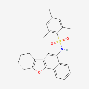 molecular formula C25H25NO3S B2776794 2,4,6-trimethyl-N-(7,8,9,10-tetrahydronaphtho[1,2-b][1]benzofuran-5-yl)benzenesulfonamide CAS No. 442535-92-4