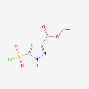 ethyl 5-(chlorosulfonyl)-1H-pyrazole-3-carboxylate