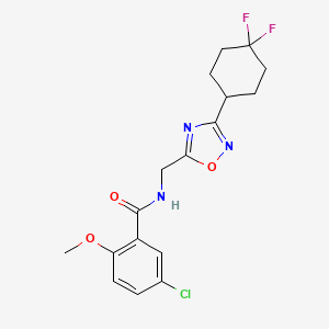 5-chloro-N-((3-(4,4-difluorocyclohexyl)-1,2,4-oxadiazol-5-yl)methyl)-2-methoxybenzamide