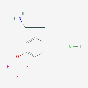 {1-[3-(Trifluoromethoxy)phenyl]cyclobutyl}methanamine hydrochloride