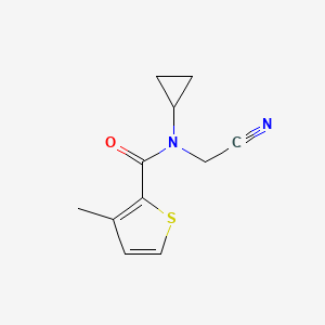 molecular formula C11H12N2OS B2776825 N-(cyanomethyl)-N-cyclopropyl-3-methylthiophene-2-carboxamide CAS No. 1252295-09-2