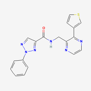 2-phenyl-N-((3-(thiophen-3-yl)pyrazin-2-yl)methyl)-2H-1,2,3-triazole-4-carboxamide