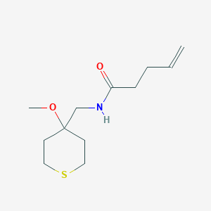 molecular formula C12H21NO2S B2776833 N-[(4-methoxythian-4-yl)methyl]pent-4-enamide CAS No. 2097931-86-5