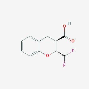 molecular formula C11H10F2O3 B2776845 (2R,3R)-2-(Difluoromethyl)-3,4-dihydro-2H-chromene-3-carboxylic acid CAS No. 2137577-73-0