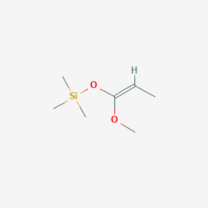 molecular formula C7H16O2Si B2776849 1-Methoxy-1-trimethylsilyloxypropene CAS No. 34880-70-1