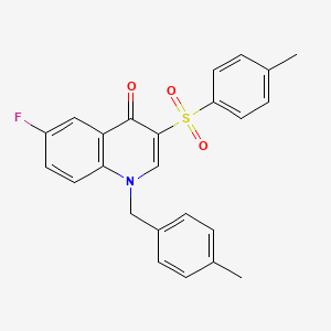 molecular formula C24H20FNO3S B2776850 6-氟-1-(4-甲基苯基甲基)-3-对甲苯磺酰喹啉-4(1H)-酮 CAS No. 902617-87-2