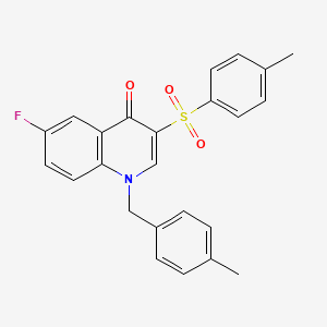 molecular formula C24H20FNO3S B2776850 6-fluoro-3-(4-methylbenzenesulfonyl)-1-[(4-methylphenyl)methyl]-1,4-dihydroquinolin-4-one CAS No. 902617-87-2